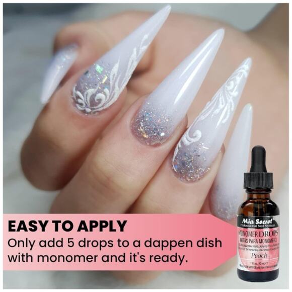 Mia Secret Monomer Drops - Peach Scent - 1oz - Odor Neutralizer - Liquid Acrylic - Picture 6 of 7